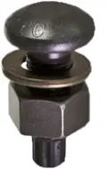 Round Head T.C. Bolt, A490, W/ A563 Dh Heavy Hex Nut & F436 Washer, Plain (Inch)
