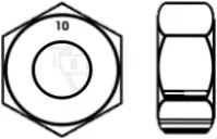 Hex Nut, Din 934, Cl 10, Zinc-Yellow CR+6, (Metric)