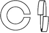 Hi Collar Lockwasher, Din 7980, Plain (Metric)