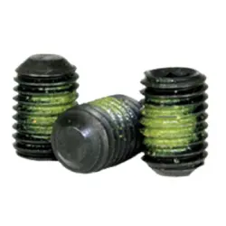 FLAT-PT SOCKET SET SCREW ALLOY BLACK NYLON PATCH (155)