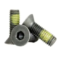 FLAT SOCKET CAP SCREW ALLOY BLACK NYLON PATCH (215)