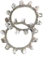 External Tooth Serrated Lockwasher, Din 6798A, Zinc CR+3 (Metric)