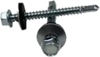 Proferred Self Drilling Screw W/ Bonded Edpm Washer, Zinc CR+3 (Inch)