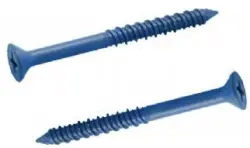 Concrete Screws, Blue Finish, Low Carbon (Inch)