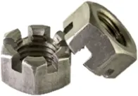 Finished Hex Slotted Nut, Plain (Inch)