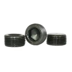 PIPE PLUG ALLOY BLACK HEX FLUSH SEAL 7 8 TAPER (233)