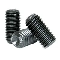 Knurled Cup Point Socket Set Screws Thermal Black Oxide Alloy Inch 