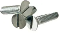 Machine Screw, Slot Flat, Stainless 18 8 (Inch)