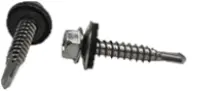 Self Drilling Screw Indent Hwh Unslot W/ Bonded Washer, Stainless 410 (Inch)