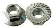Hex Flange Locknut, Din 6923, Serrated, Cl 8, Zinc CR+3 (Metric)