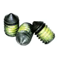 Cone Point Socket Set Screws Nylon Patch Thermal Black Oxide Alloy Inch 