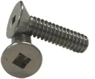 Machine Screw, Square Flat Head, Stainless 18 8 (Inch)